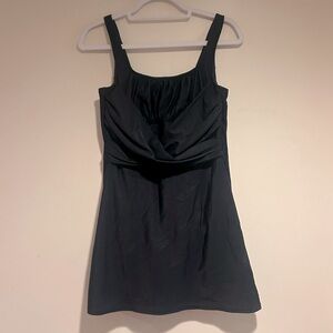 Lands' End Black Swim Dress Sz 14